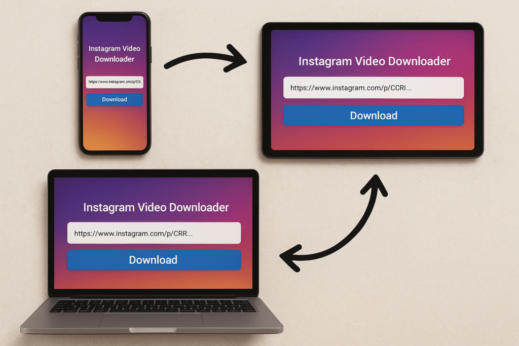 compatibilidade de downloader de vídeos do Instagram em diferentes dispositivos