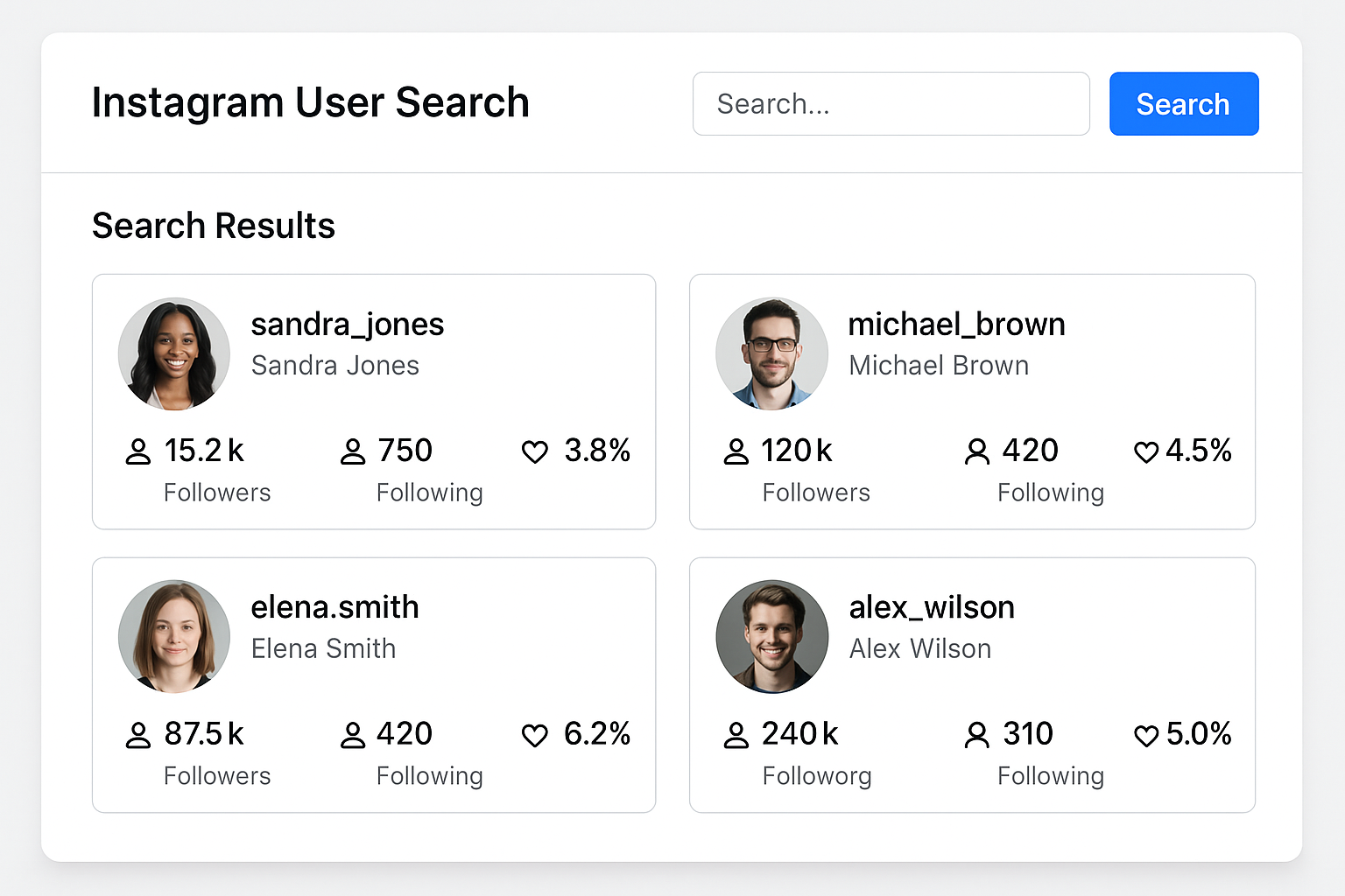 Plataforma Versátil para Buscas Avançadas de usuarios no Instagram