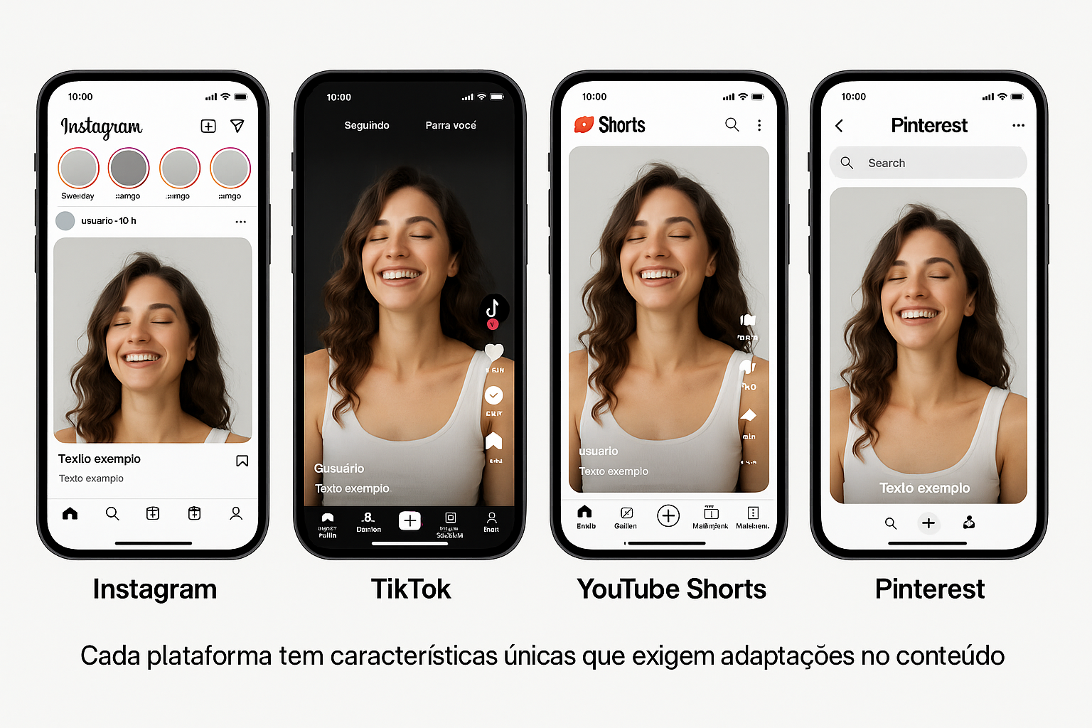 Comparação entre plataformas sociais para repostar vídeos