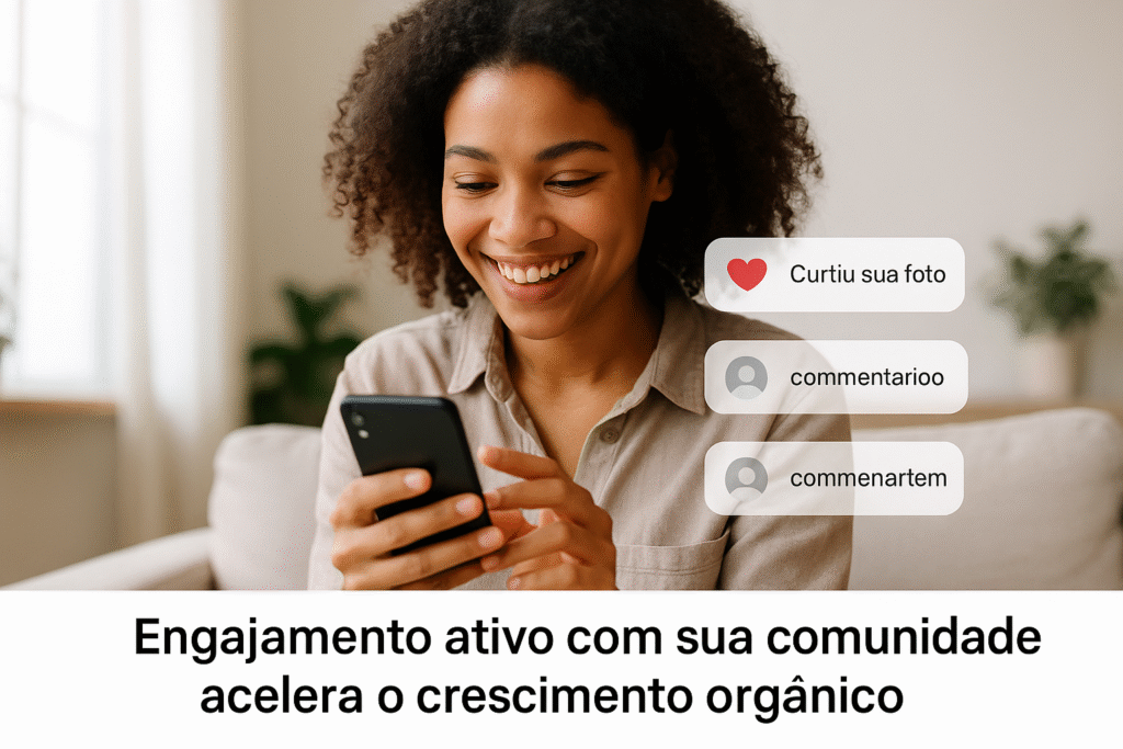 Usuário interagindo com comentários no Instagram