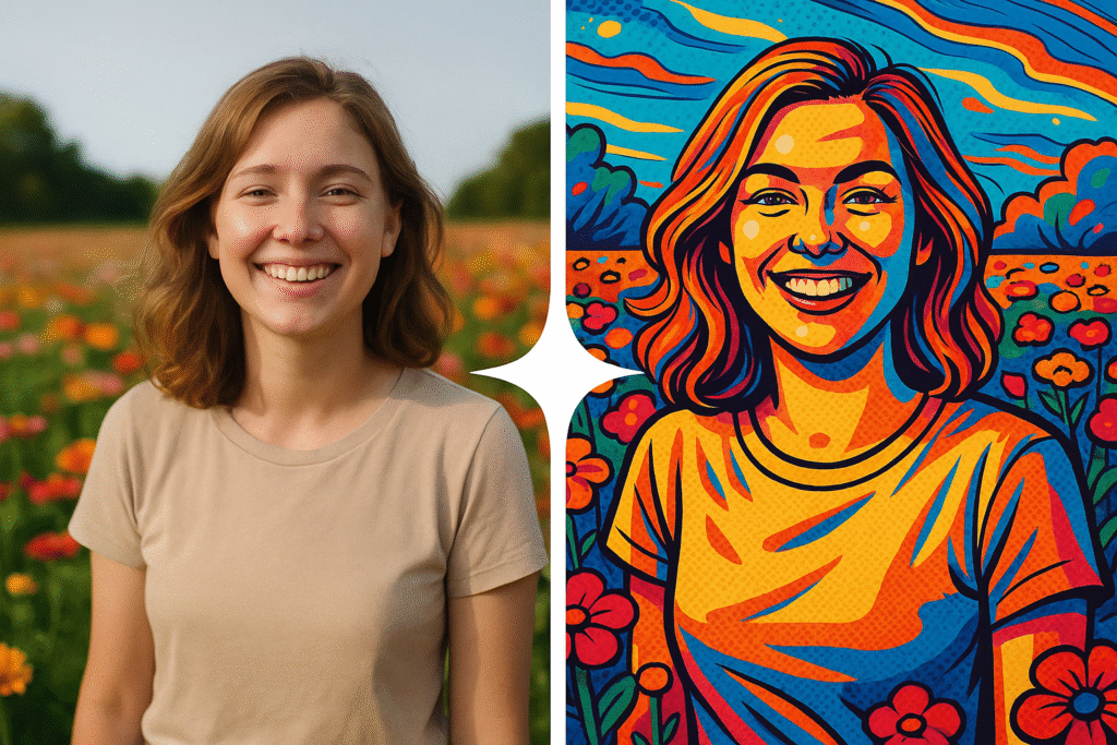 imagem transformada com filtros de foto com IA no Instagram