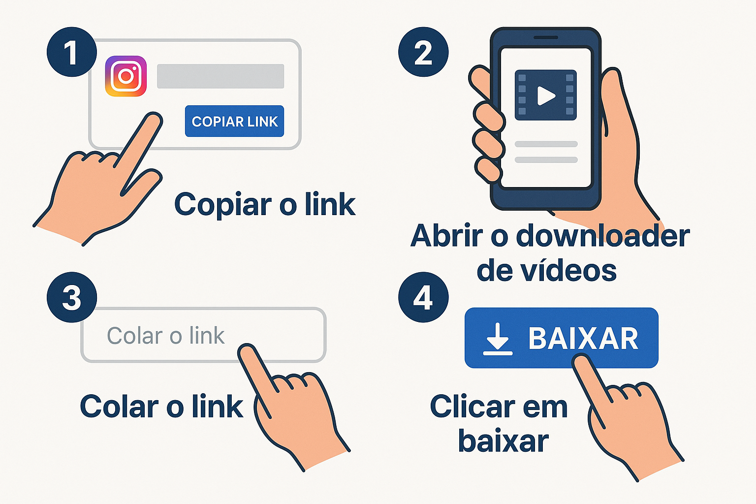 passos para usar downloader de vídeos do Instagram