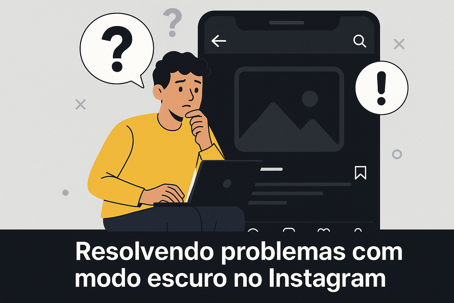 solução de problemas para modo escuro no Instagram