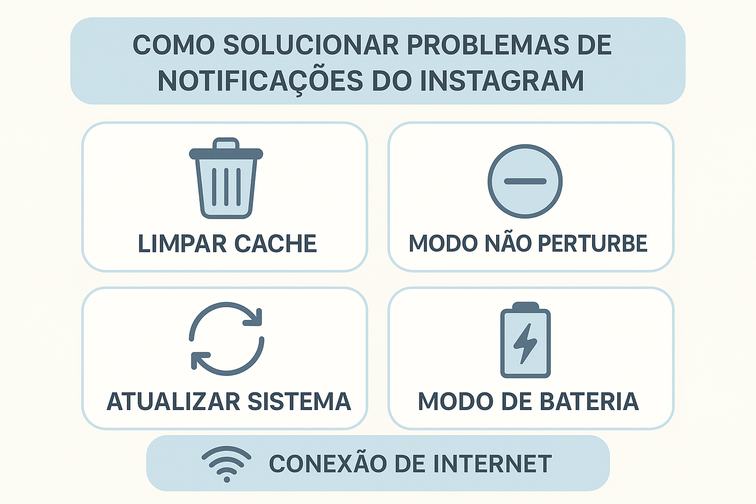 solucionar problemas de notificações no Instagram