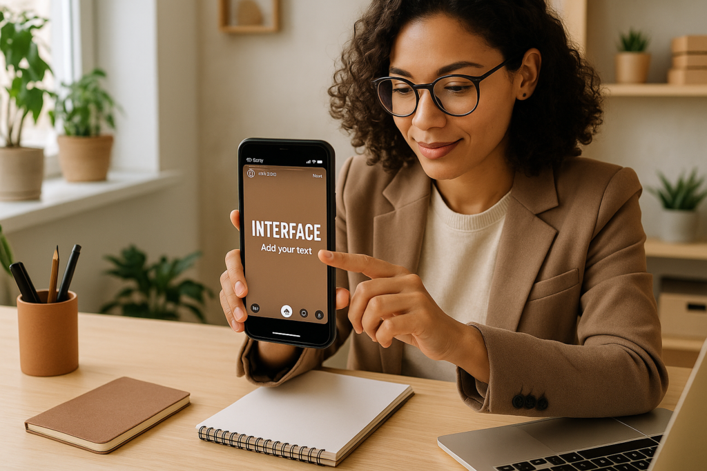 Instagram Stories para marcas - pessoa criando conteúdo no celular