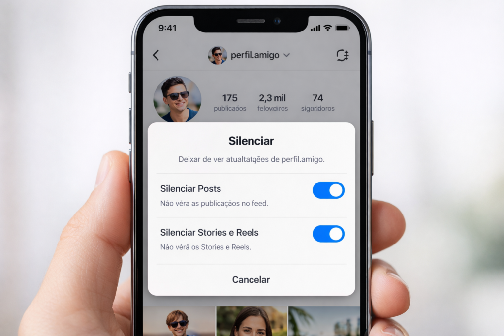 como silenciar alguém no instagram tutorial passo a passo