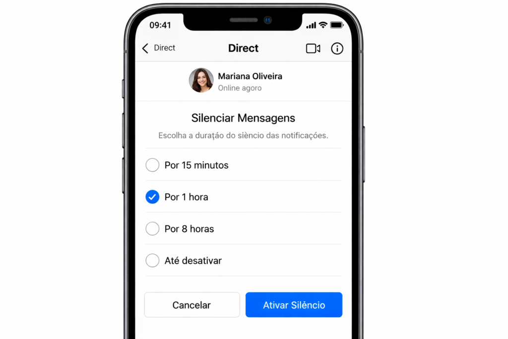 como silenciar mensagens no instagram direct