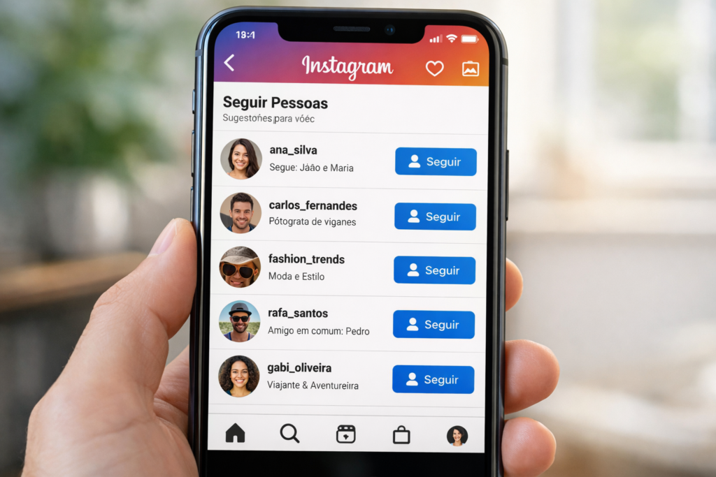 Interface do Instagram mostrando limites de seguir no Instagram