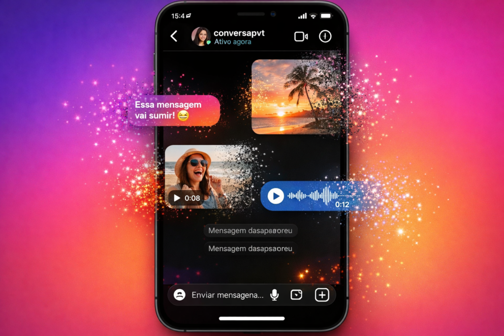 Tipos de mensagens suportadas pelo modo desaparecer do Instagram