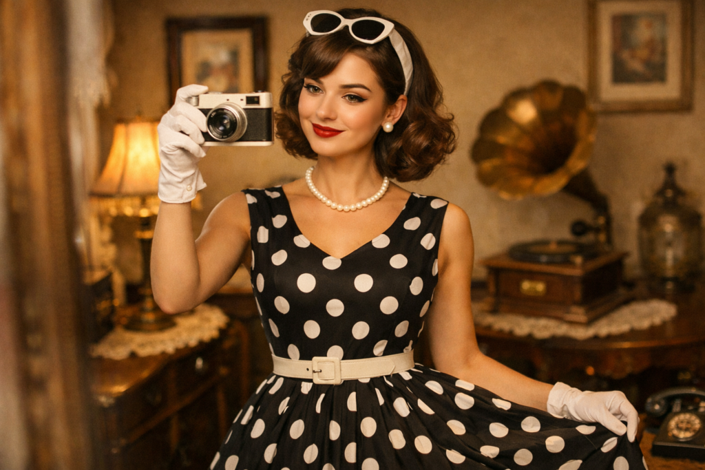 estética vintage instagram moda retrô feminina