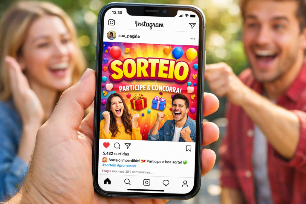 sorteio no instagram post exemplo