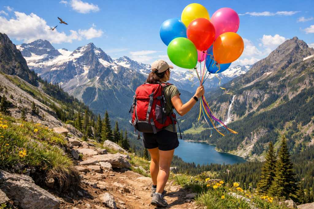 celebração de aniversário com aventura na natureza