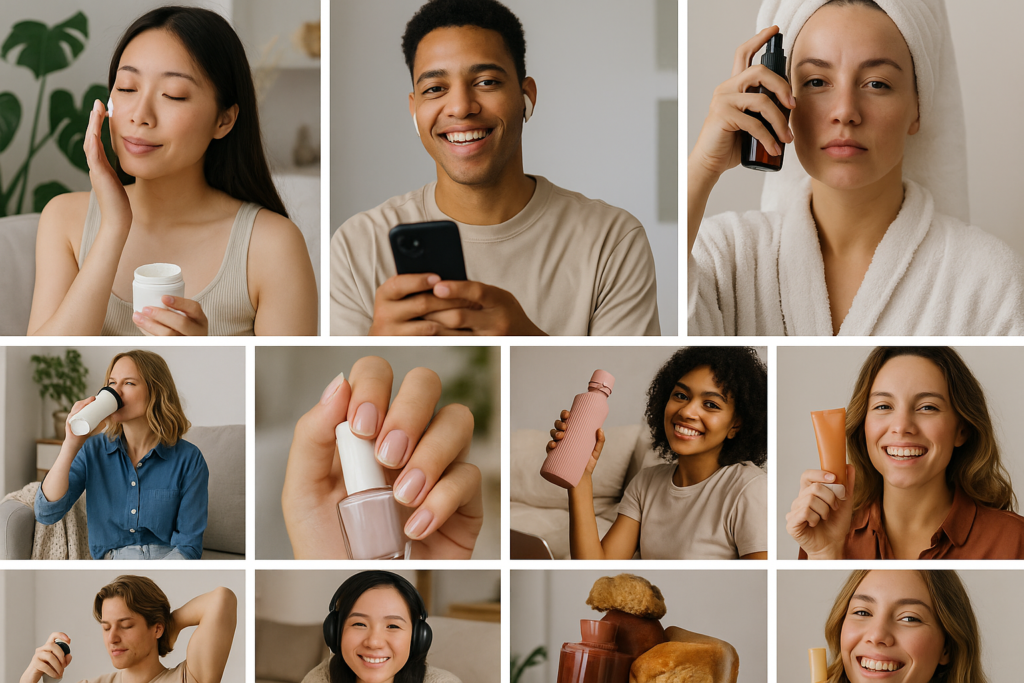 Clientes reais usando produtos compartilhados no Instagram