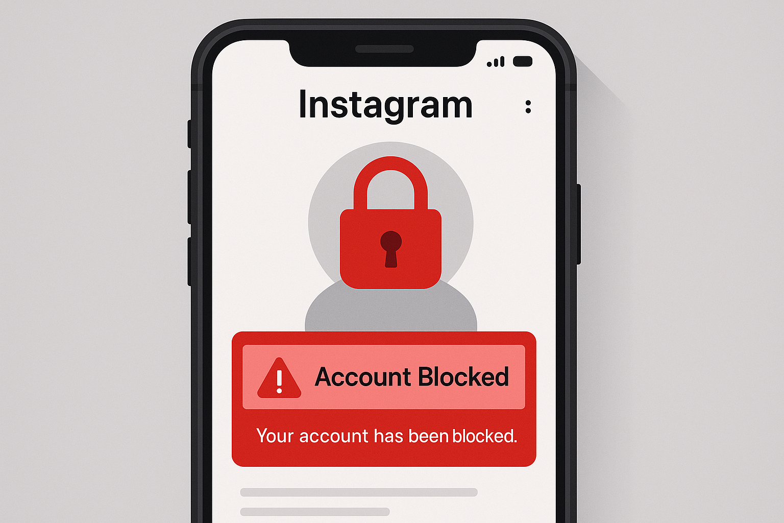 Como funciona uma conta bloqueada no Instagram