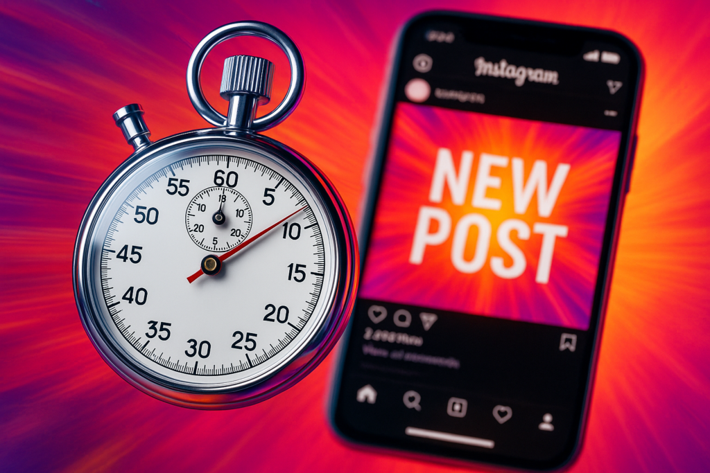 Estratégias de promoção no Instagram mostradas em smartphone com métricas de crescimento