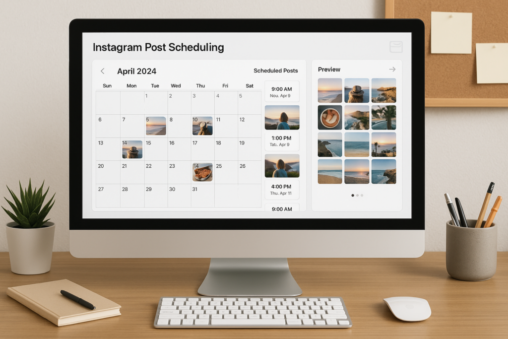 ferramenta agendamento posts instagram calendario