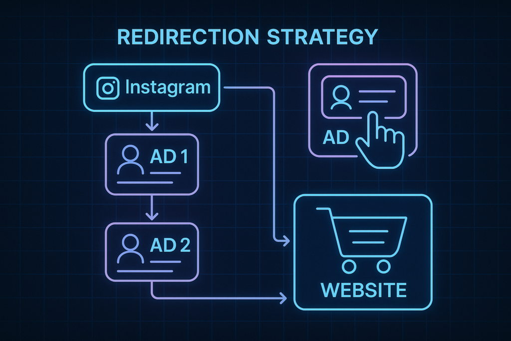 Redirecionamento no Instagram estratégia anúncios segmentação público remarketing custos