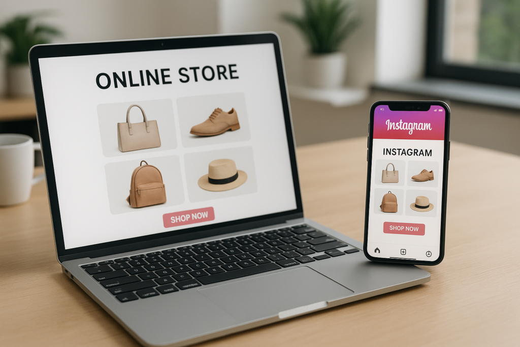 Integração entre ecommerce e Instagram em múltiplos dispositivos