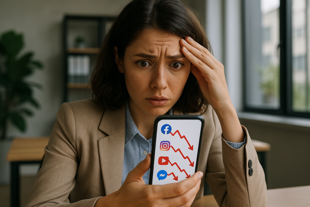 pessoa preocupada analisando perda de seguidores no instagram