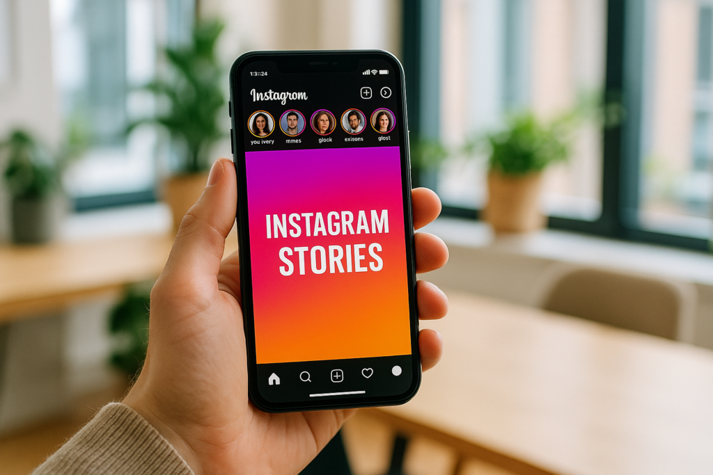 Stories do Instagram em smartphone moderno