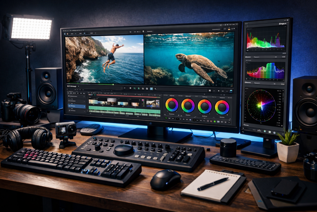 Edição de vídeo GoPro com configurações Protune