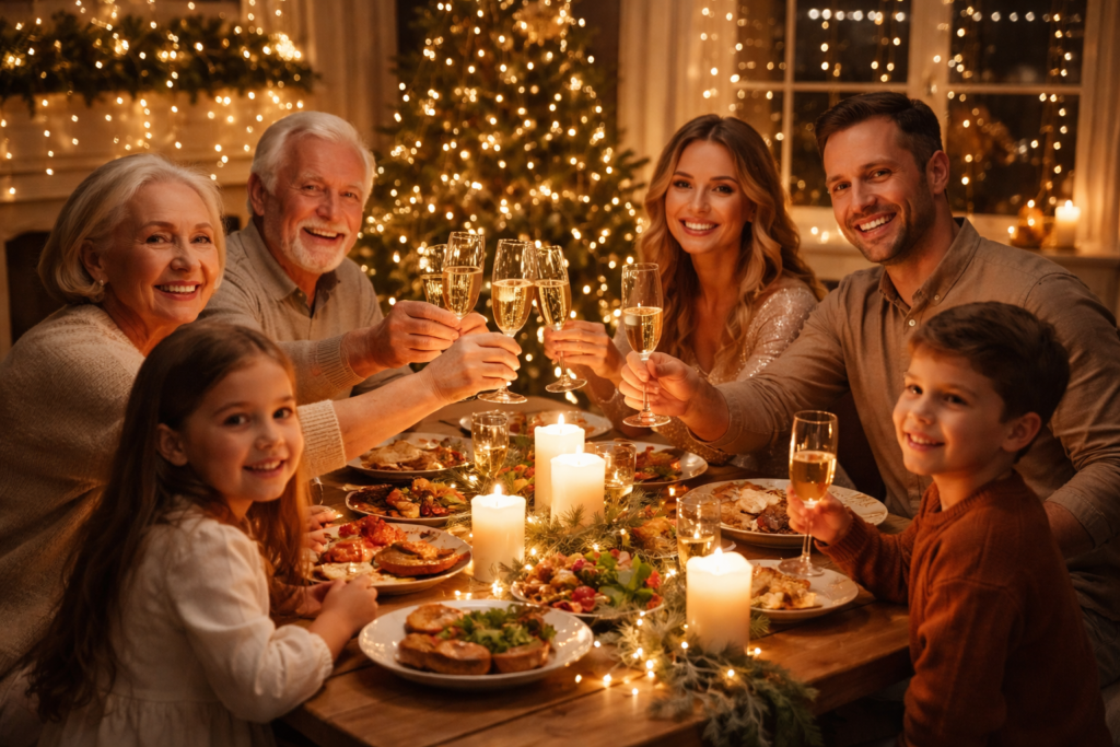 Legendas para réveillon em família
