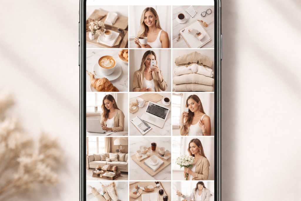 feed instagram organizado fotos editadas