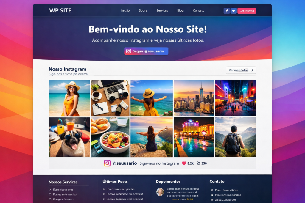  plugins instagram wordpress integrado em site profissional