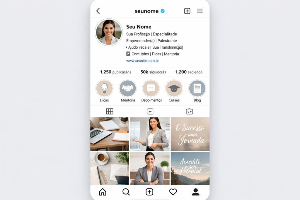 Perfil Instagram otimizado para marketing de afiliados e conversão