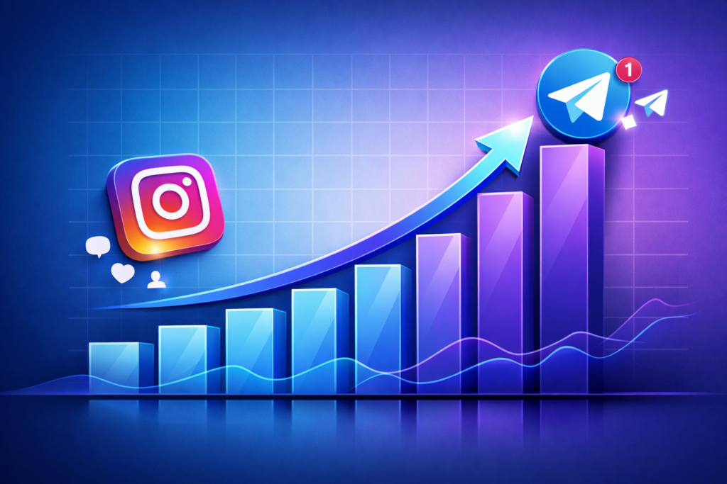 crescimento Instagram com Telegram