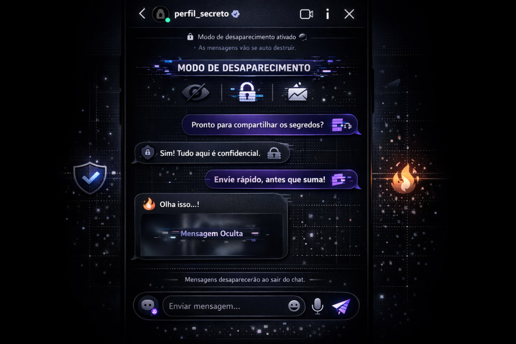 conversas privadas instagram modo desaparecimento interface