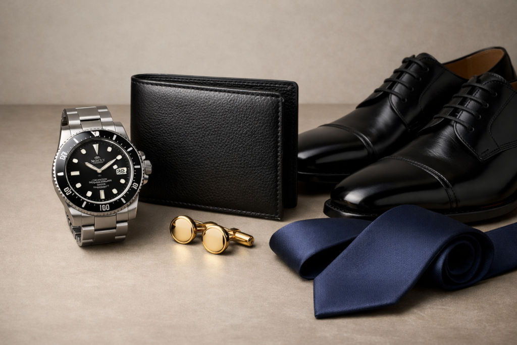 Acessórios masculinos de luxo essenciais para estética corporativa