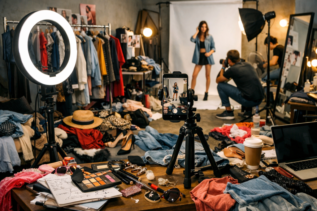 bastidores de produção fashion girlies aesthetic