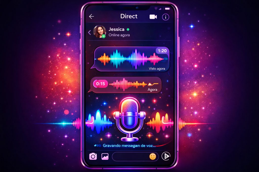 como distorcer voz no Instagram Direct com aplicativo de celular