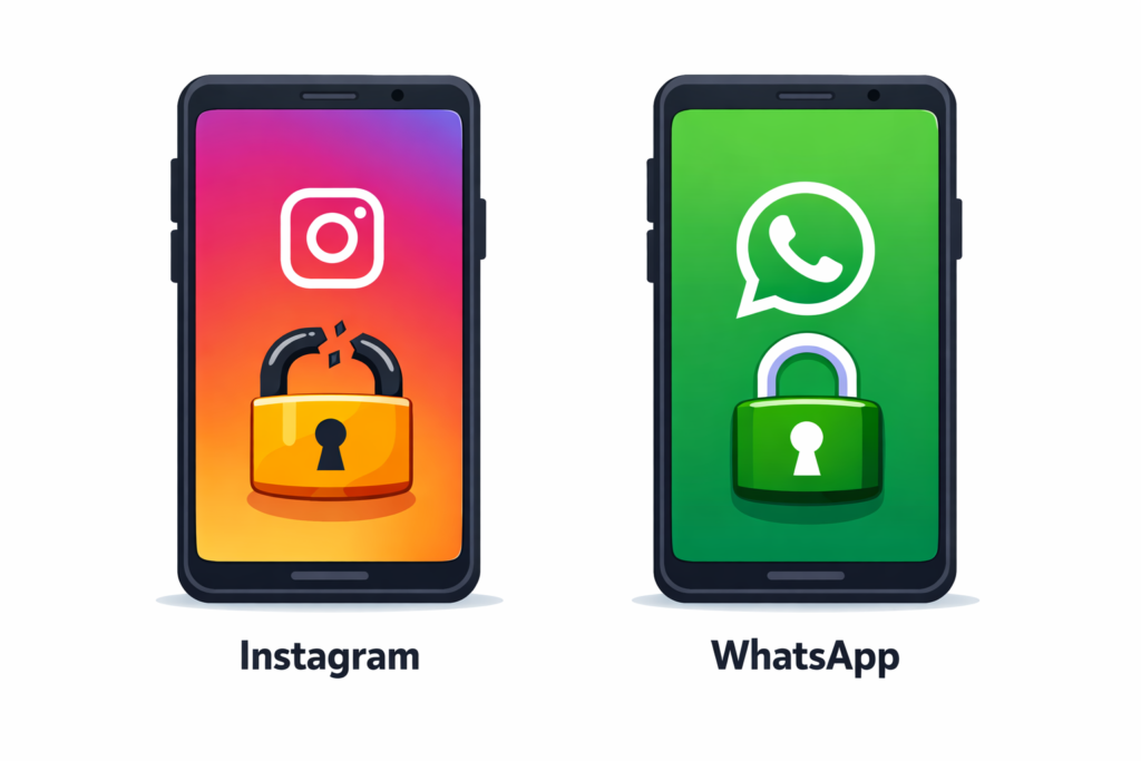 WhatsApp mantém criptografia enquanto Instagram encerra o recurso