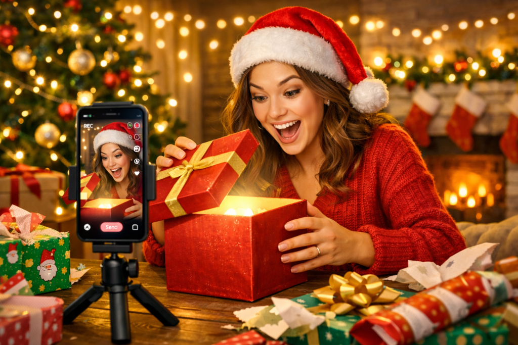 Revelação de amigo secreto no Instagram Stories