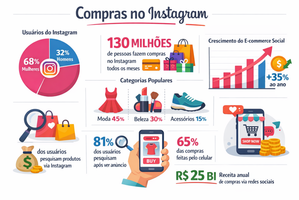 estatísticas de compras do Instagram