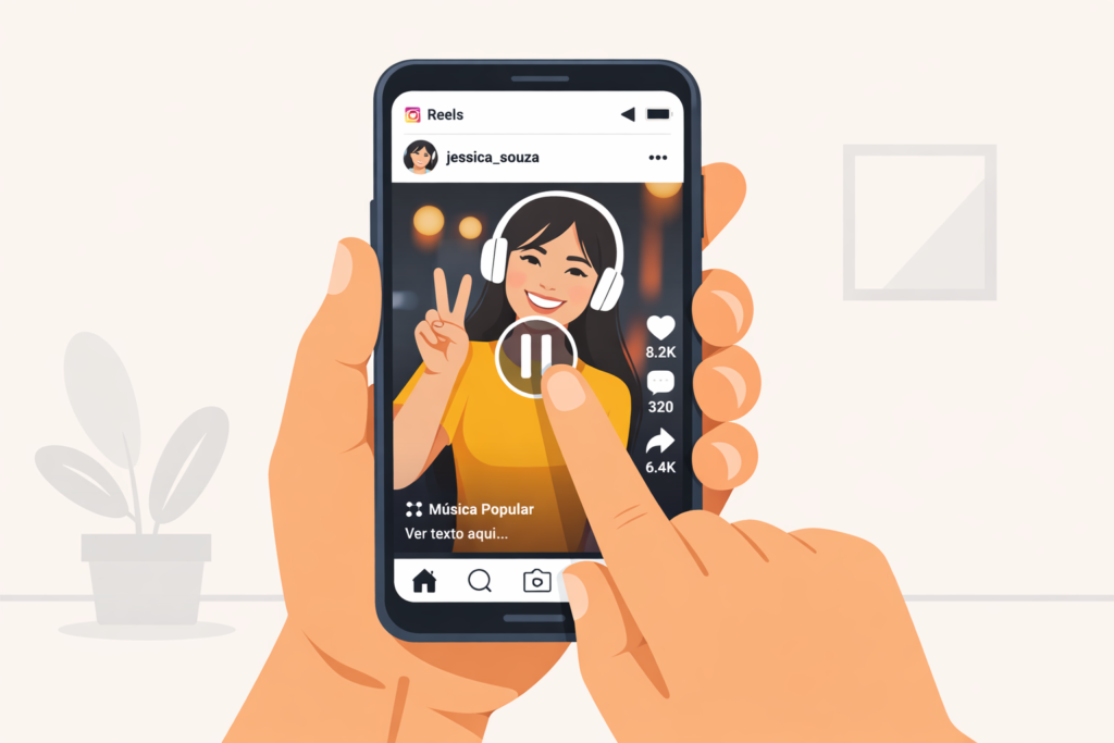 pausar reels com apenas um toque no Instagram