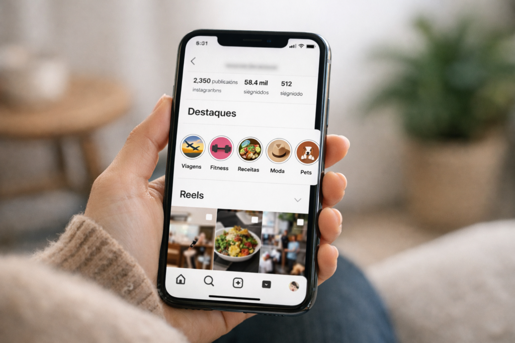 verificar destaques do Instagram para ver stories antigos