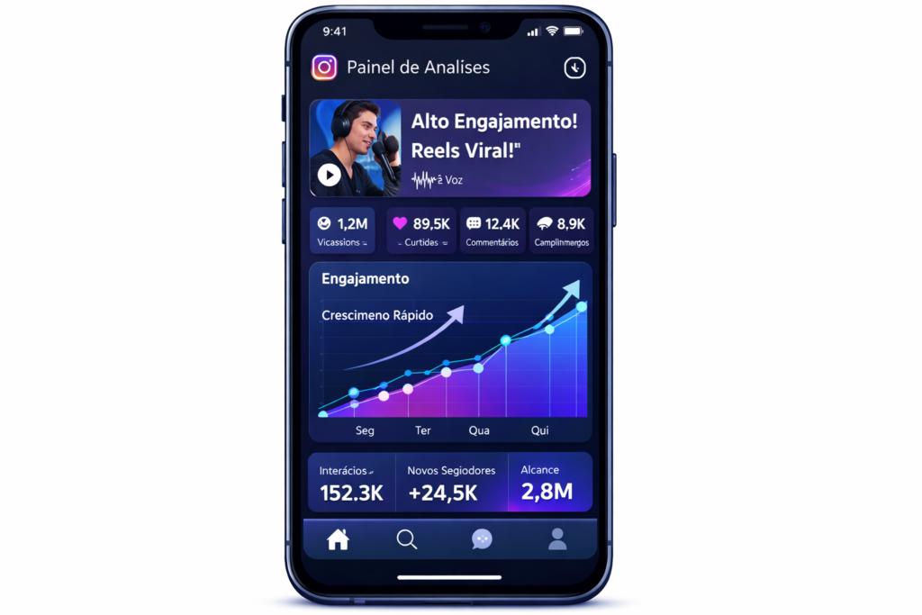 crescimento no Instagram com recurso de voz e engajamento