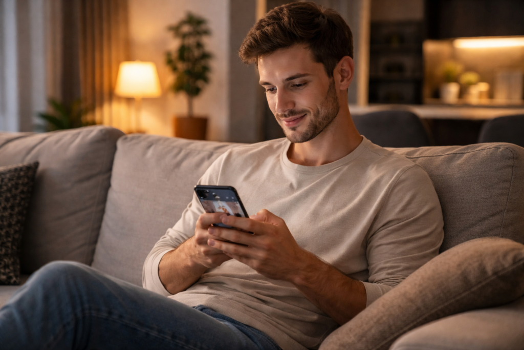 scroll infinito no Instagram em uso no smartphone