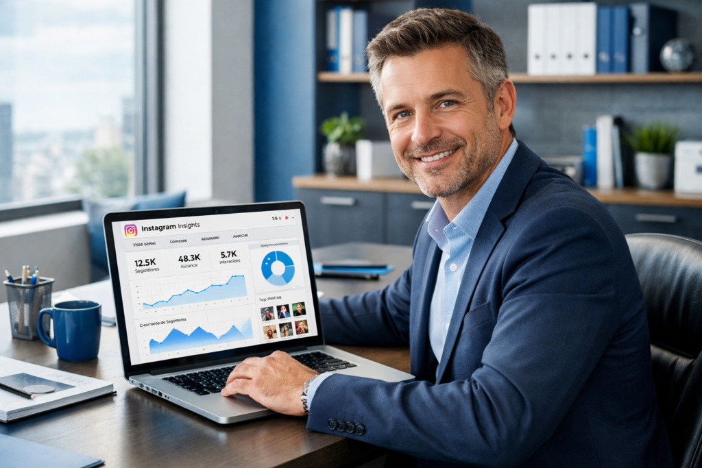 empresário analisando planos da assinatura paga do Instagram para empresas