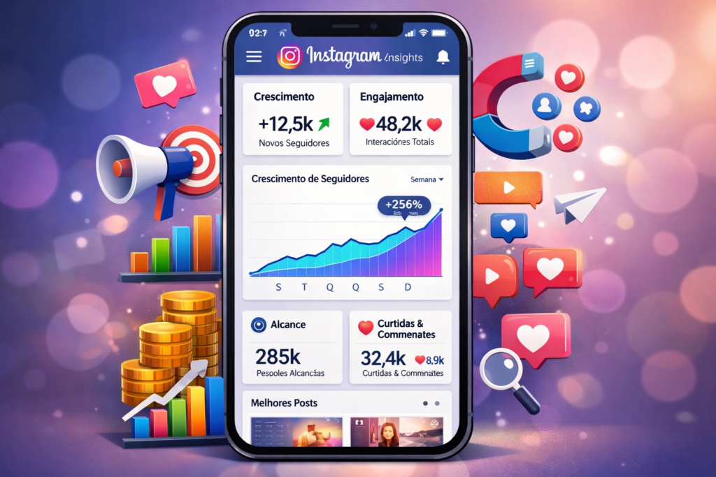 métricas de alcance no Instagram