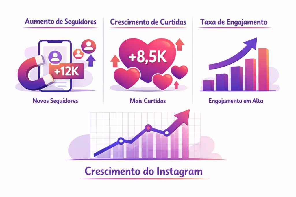 métricas de crescimento no Instagram