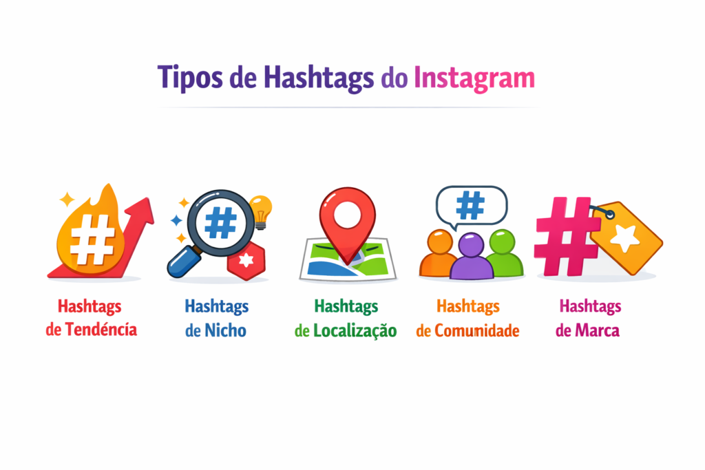 Tipos de hashtags para Instagram organizadas por categoria