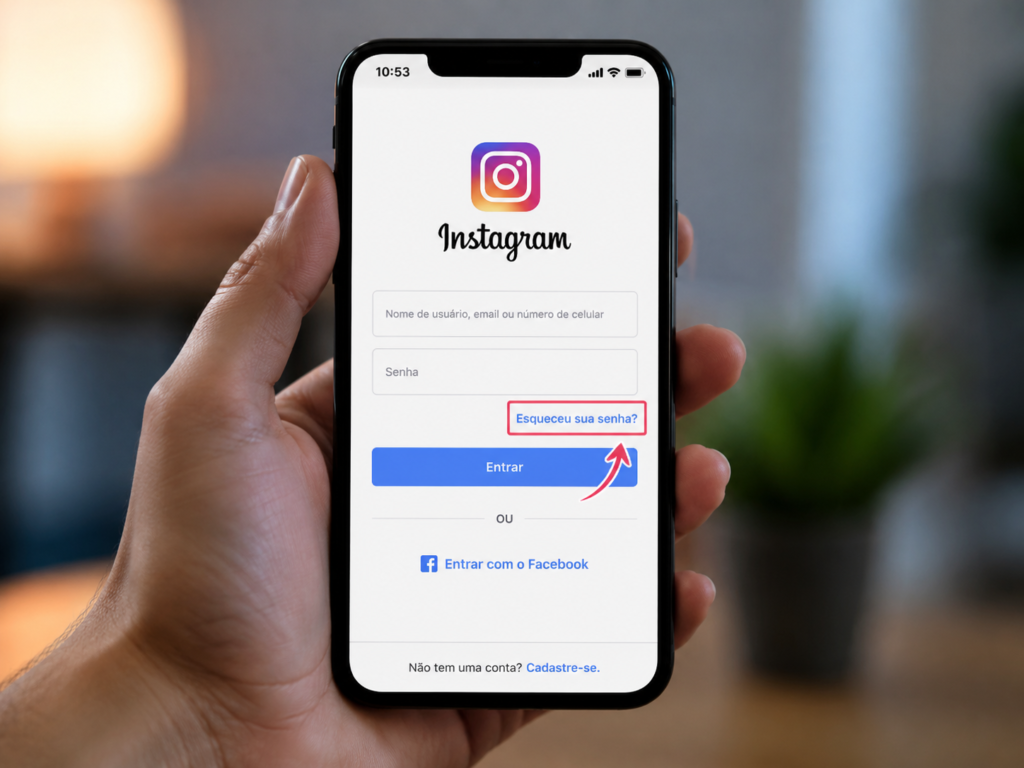 como recuperar conta do Instagram tela de login celular