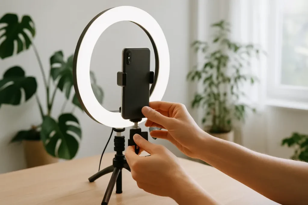 Setup simples de gravação de Reels para atrair seguidores no Instagram