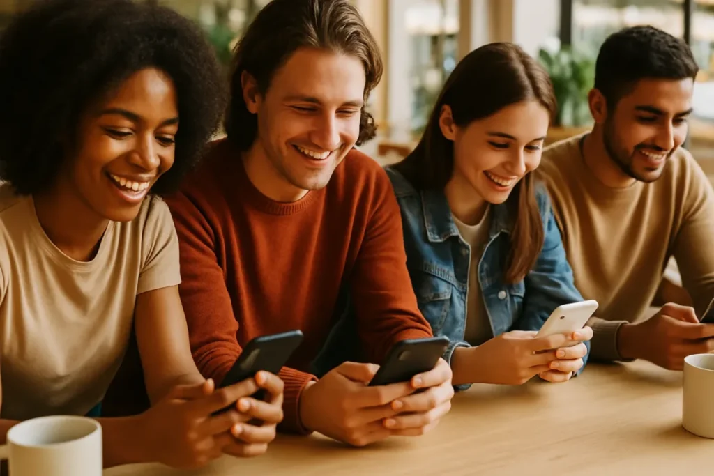 Comunidade ativa interagindo com stories e publicações