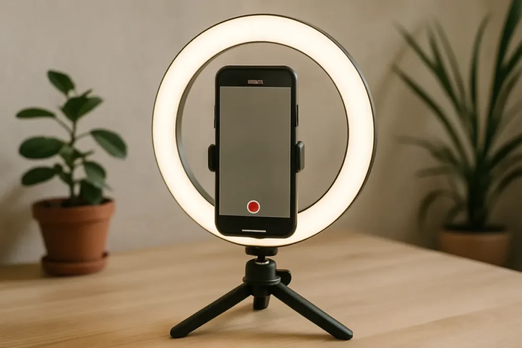 Gravação de Reels no celular para aumentar seguidores