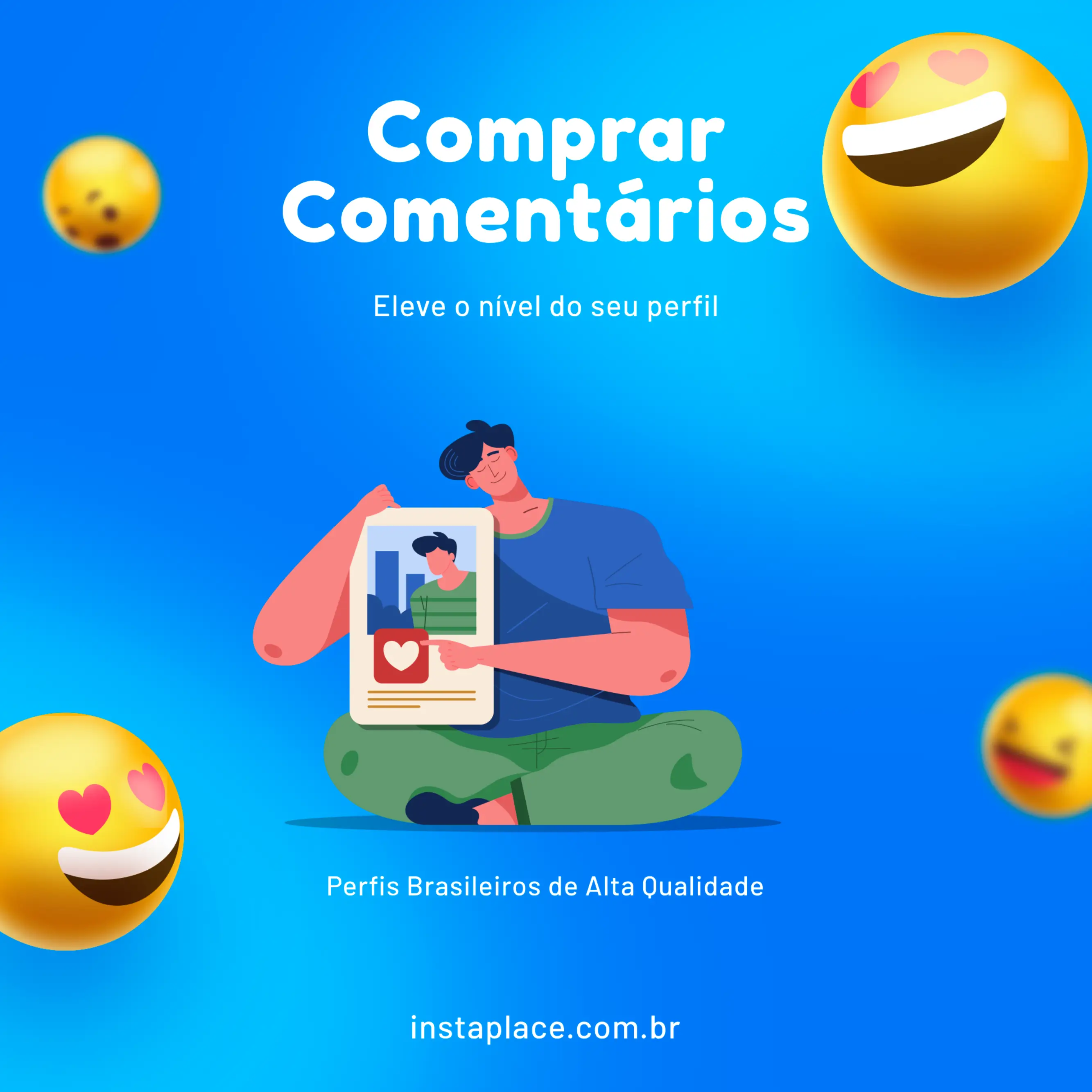 Representação do Serviço de Comprar Comentários no Instagram